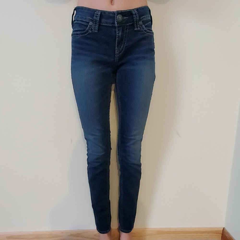 Silver Jeans Suki Mid Super Skinny, dark wash